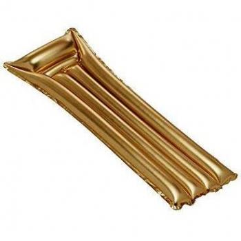 Sunvibes Colchoneta Hinchable para Piscina de colchón, 185 x 80 x 15 cm 102308-Colchón, Color Dorado, Oro