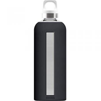 Cantimplora Sigg Star Shade 0.85 L, vidrio borosilicato, silicona antideslizante, libre de sustancias nocivas y a prueba de fugas