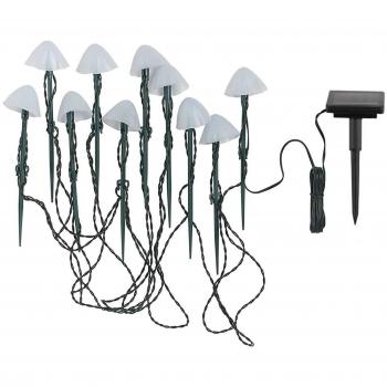 Guirnalda Mini Champiñones Luminosos Solar 3.8M Champy Blanca