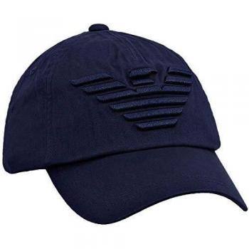Gorra de hombre tipo baseball cap Emporio Armani con águila bordada color azul marino