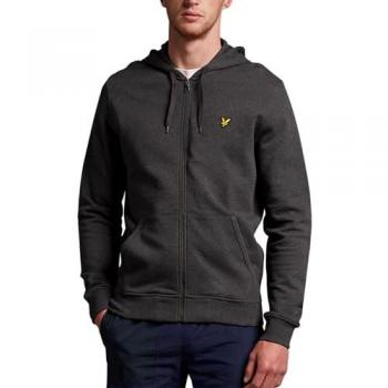 Lyle & Scott Men's Organic Cotton Zip Through Hoodie - Charcoal Grey - Medium