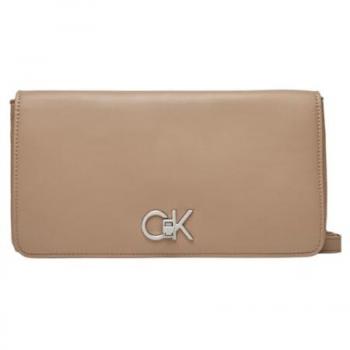 Calvin Klein Beige Shoulder Bag Clip Fastening Women ONE SIZE
