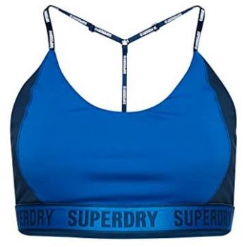 Superdry Sujetador Deportivo Train Mid Impact Elastic Bra Azul L Mujer Mónaco Blue/Blue Bottle