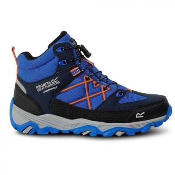 Regatta Kids Waterproof Samaris III Hiking Boots Oxford Blue/Orange, Size: UK Infant 12