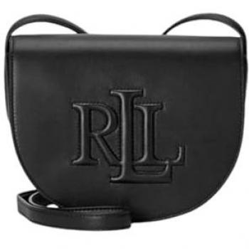 Lauren Ralph Lauren Witley Medium Leather Crossbody Bag in Black