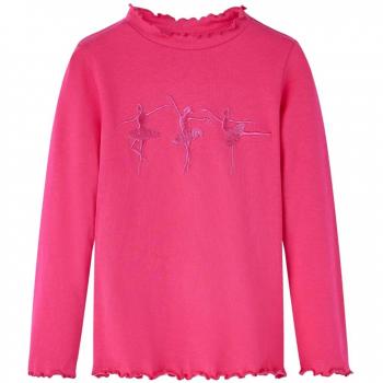Camiseta Niños Manga Larga Diseño de Bailarinas Jersey Ropa de Medio Cuello Alto