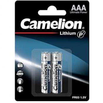 Camelion FR03-BP2 - Batería/Pila (Litio, 1050 mAh, 1.5 V, 44 mm, 10 mm, 7.7 g), color plata
