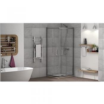 MAMPARA DE DUCHA AUSTIN RECTANGULAR EASY CLEAN SISTEMA ANTICAL 70X90 CROMO TRANSPARENTE