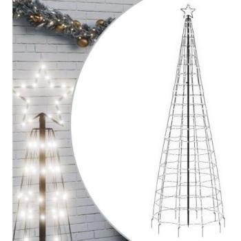 Árbol de Navidad cono con estacas 570 LEDs blanco frío 300 cm