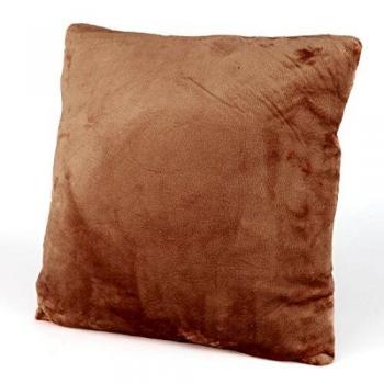 Burrito Blanco Cojín Decorativo 046 Liso con Cremallera Tejido de Nacarina de 45x45cm, Camel