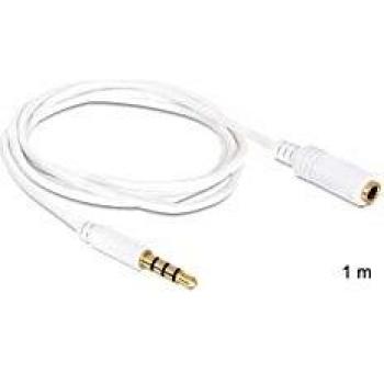 DeLOCK 20-84480 Cable Audio Stereo Jack 3.5mm Macho/Hembra 4 Pin, 1 m