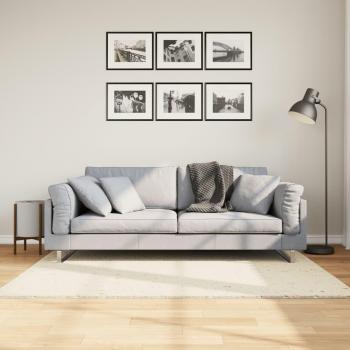 Alfombra larga Shaggy PAMPLONA moderna crema 120x170 cm