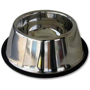 Arquivet Comedero o Bebedero de Acero Inoxidable para Perros - 900 ml/25 cm - Muy Recomendado para Raza Cocker - Plato para Perros - Accesorios caninos - Antideslizante, 1 Unidad