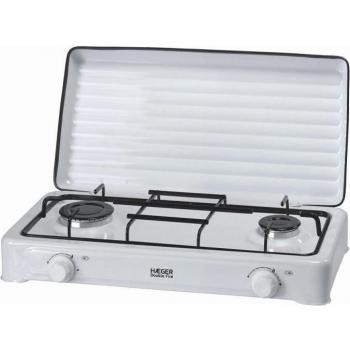 Cocina de Gas Portátil Haeger Double Fire con 2 Fuegos