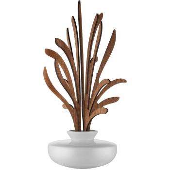 Alessi Grrr Difusor De Ambiente De Hojas, Porcelana,Caoba, Blanco, One Size