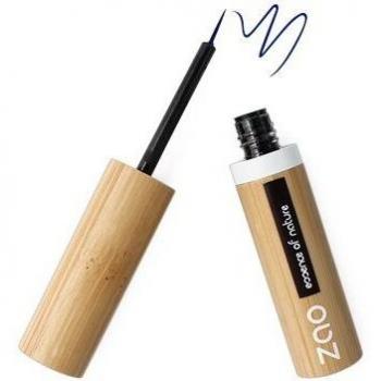 ZAO Electric Blue Bamboo Eyeliner Brush 072 - Vegan & Organic 4.5ml