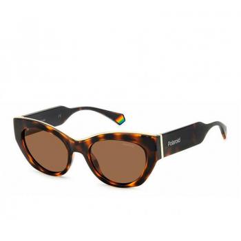 Polaroid Women's UV Protection Sunglasses PLD 6199/S/X - Elegant Design, Havana/Brown Green Lenses