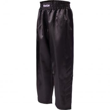 Kwon Clubline Black Satin Kickboxing Pants