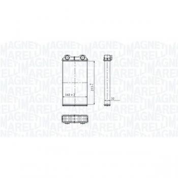 Radiador de calefacción MAGNETI MARELLI 350218439000 con características de calentamiento eficiente, diseño compacto, fácil instalación y compatibilidad con sistemas de calefacción central