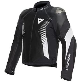 Chaqueta textil de motocicleta para hombre Dainese Super Rider 2 Absoluteshell™ - Negro Blanco (Tamaño 52)