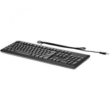 HP QY776AA - Teclado Negro para PC/Server con Cable USB de 1.8m y Dimensiones 422 x 164 x 24 mm, Peso 900g