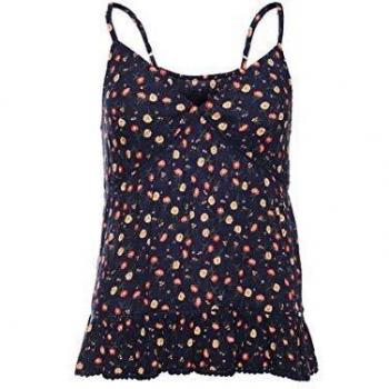 Superdry Mujer Camisola de Encaje Summer Azul Marino Floral 34