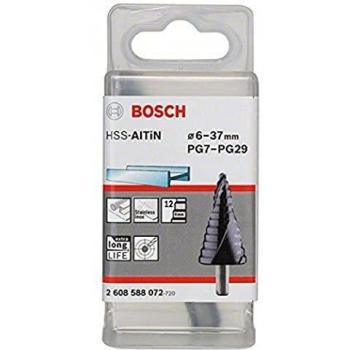 Bosch 2 608 588 072 - Broca escalonada HSS-AlTiN - 6-37 mm, 10,0 mm, 93 mm