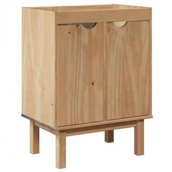 Mueble de lavabo de baño OTTA madera maciza de pino 59x40x80 cm