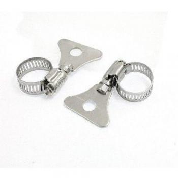 Sourcingmap - 2 piezas de acero inoxidable anillo aro 13-19mm abrazadera de la manguera ajustable