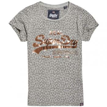 Superdry Vintage Logo AOP Burn out Entr, Camiseta de Tirantes para Mujer, Gris
