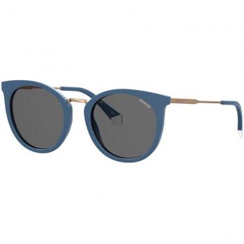 Polaroid Women's Cat Eye Sunglasses PLD 4146/S/X, Blue Resin with UV Protection, One Size
