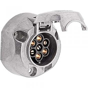 HELLA 8JB 001 941-001 Enchufe - 12V - 7polos - bronce estañado - Cubierta de metal - DIN / ISO: 1724
