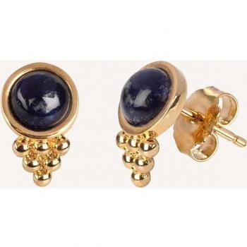 Pendientes Vidal & Vidal X46620 Respira con acabado en oro 18kt y piedra Sodalita azul