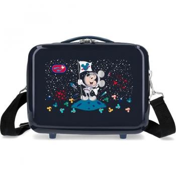 Neceser Infantil ABS Disney Mickey on the Moon Adaptable 9L Azul