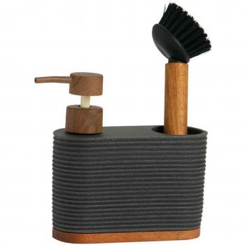 Dispensador de Jabón Andrea House Poli/Acacia Gris Modelo CC73049