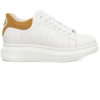 Cerruti 1881 White Cow Leather Platform Sneakers - EU37/US7