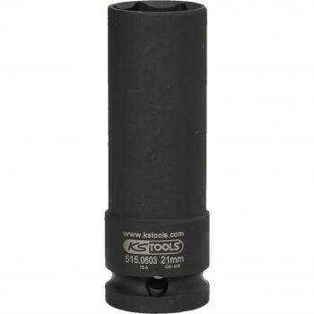 Cubos de impacto KS Tools 1/2 para placas de apoyo atornilladas, 21 mm, modelo 515.0603