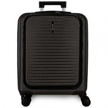 Maleta de Cabina Unisex Movom Dayton 55cm con Bolsillo Frontal, Rígida ABS/Policarbonato, Cierre TSA, 39.2L, 4 Ruedas Dobles, Color Negro