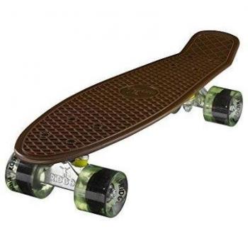 Ridge Retro Cruiser 22 - Skateboard, Color Blanco Brillante/Amarillo, 55 cm