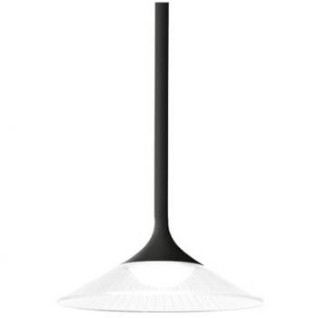 Lámpara colgante Tristan 1 bombilla Metal, aluminio Negro, cúpula decorativa led, 3000 k, luz caliente de 5W