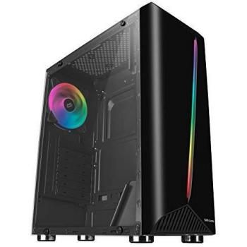 Mars Gaming MCX, Caja PC ATX, Cristal Templado, Ventilador RGB DUAL RING, Negro