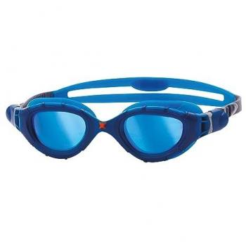 Zoggs Gafas de Natación Adulto Predator Flex Titanium con lentes espejadas azul y ajuste más pequeño