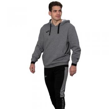 Sudadera con capucha Joma Confort II hombre/unisex adulto gris melange-negro