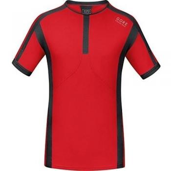 Gore Running Wear Air - Camiseta para hombre, color rojo / negro, talla XL