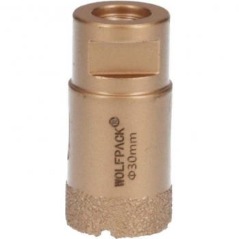 Corona de Diamante Wolfpack para Amoladora de 30mm con Corte Seco y Perforación Rápida