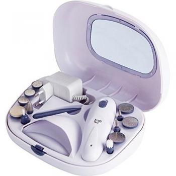 JATA SM110B Set de Manicura y Pedicura Eléctrico Sin Cable con 2 Velocidades y 13 Accesorios