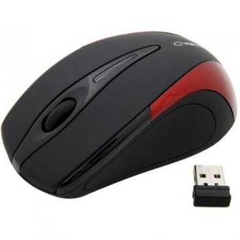 Ratón Inalámbrico Óptico Esperanza EM101R Negro/Rojo con Tecnología RF de 800 DPI