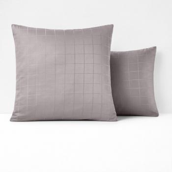 Funda de almohada de satén de algodón a cuadros