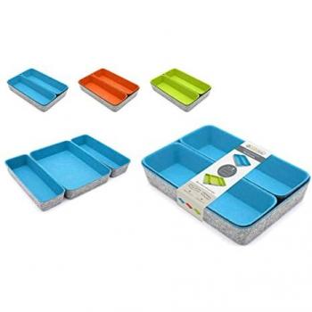 Juego de Cestas Confortime Fieltro 3 Piezas 28 x 20,5 x 5,3 cm