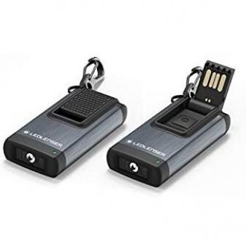 Linterna llavero Led Lenser K4R, Gris, 120 lm, Recargable, Carga USB-A